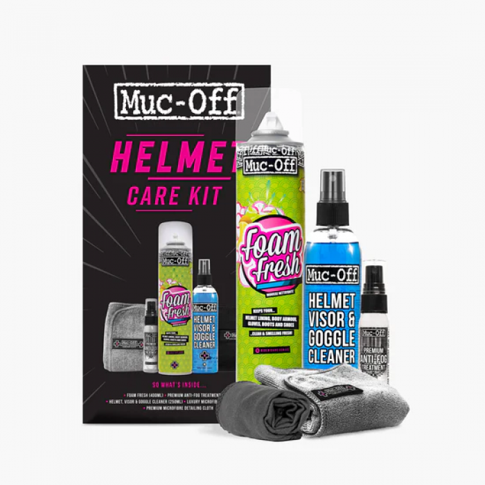Motorcycle helmet care kit 