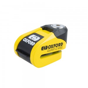 Oxford Quartz XA10 Alarm Disc Lock Yellow/Black (10mm pin)
