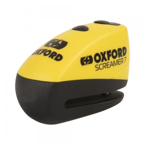 Oxford Screamer7 Alarm Disc Lock Yellow/black (7mm pin)