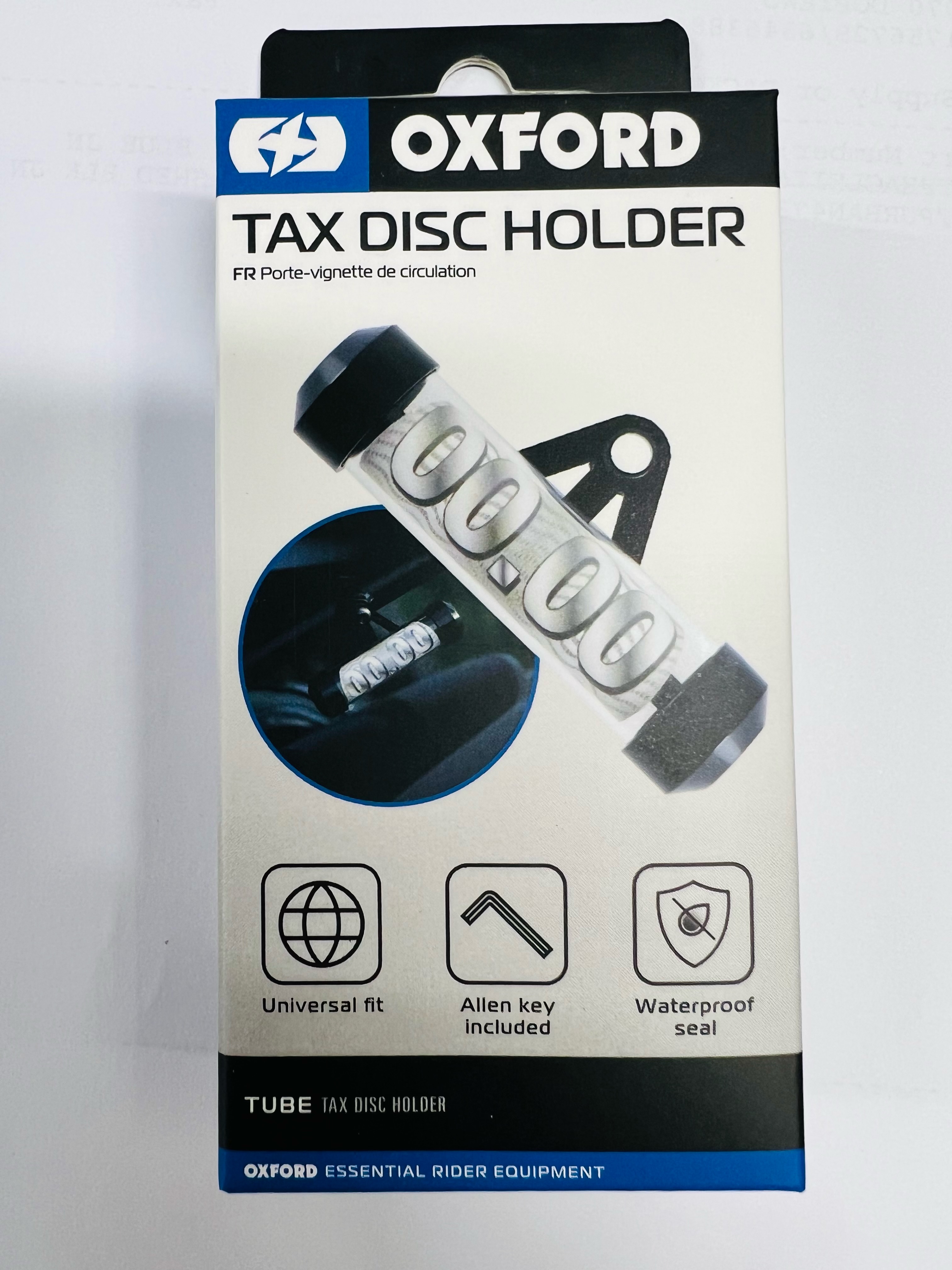 Oxford Tube Motorbike Tax Disc Holder Bikeworld Ireland