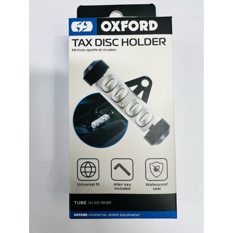 Oxford Tube Motorbike Tax Disc Holder Bikeworld Ireland