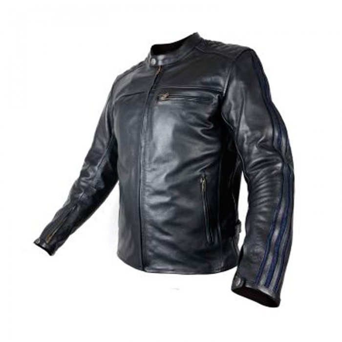 Overlap OVP-Wayne Black Leather Jacket