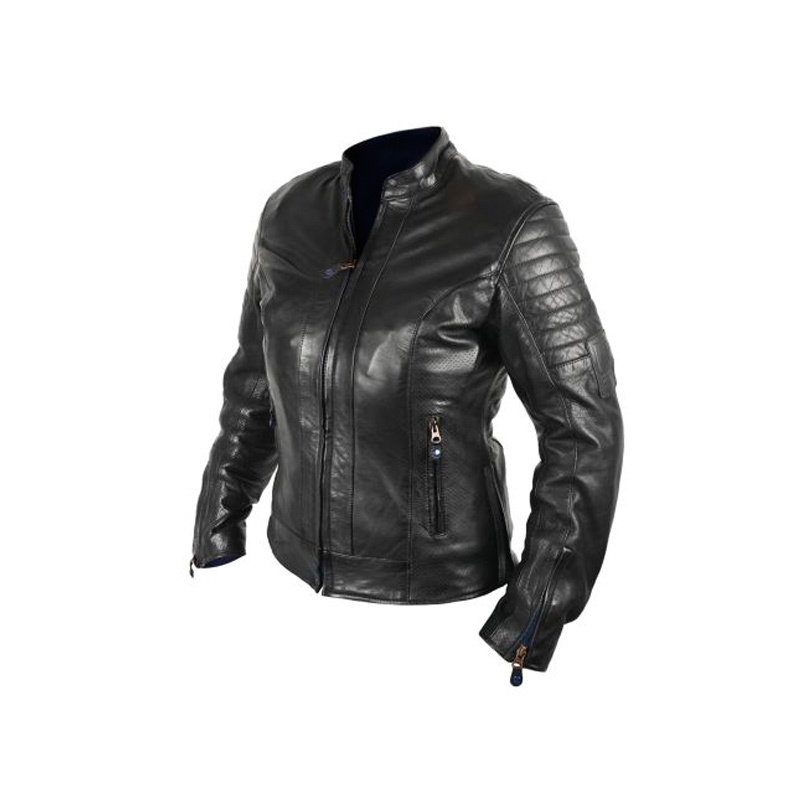 Overlap Stella Womens Leather Jacket Black